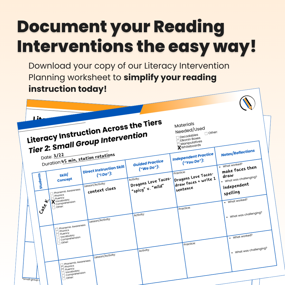 Intervention Planning Worksheet